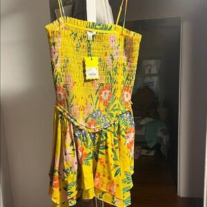 Chelsea & Violet Yellow and Pink Floral Dress